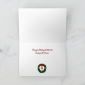 Kerstmis Terrier met Kroon Feestdagen Kaart (Binnen)