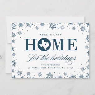 Kerstmis Texas verhuisbericht nieuwe woning