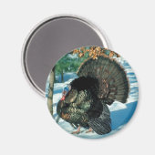 Kerstmis: Thanksgiving Vogelwinter Wild Magneet (Voorkant / Achterkant)