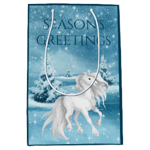 Kerstmis tijdens de wintervakantie van White Horse Medium Cadeauzakje