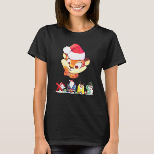 Kerstmis Tijger Gezicht Boom Sneeuw Pyjama Kerstmi T-shirt