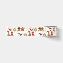 Kerstmis Tissuepapier met Peperkoek Koek Patroon