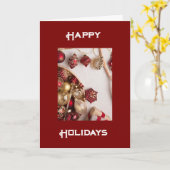 KERSTMIS "TOAST" & "MERRIEMENT" KAART (Gele Bloem)