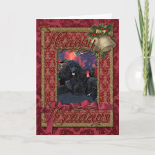 Kerstmis - Toby - Poodle Feestdagen Kaart