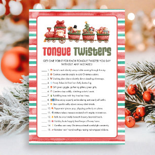 Kerstmis Tongtwister Spel Feestdagenkaart