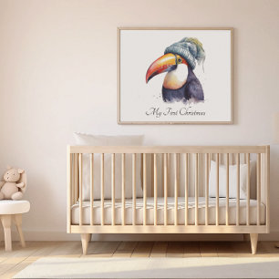 Kerstmis Toucan, aanpasbaar Poster
