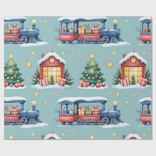 Kerstmis Toyland & Treinen Inpakpapier voor Kinder