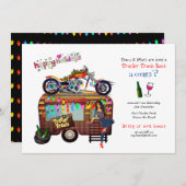 Kerstmis TRAILER TRASH BASH Grappig Feest Kaart (Voorkant / Achterkant)