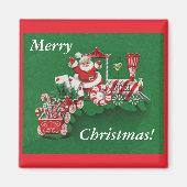 Kerstmis Trein Magnet Magneet (Voorkant)