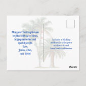 Kerstmis Tropisch Camping Ansichtkaart Briefkaart (Achterkant)