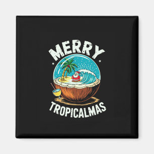 Kerstmis Tropische Kerst Surfer Santa Sneeuwbol Ko Magneet