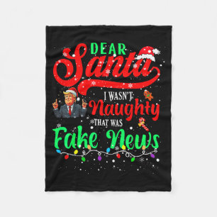 Kerstmis Trump Beste Kerstman Fake Nieuws Grappig Fleece Deken