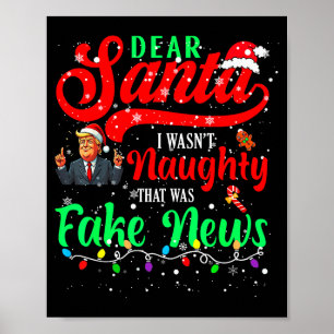 Kerstmis Trump Beste Kerstman Valse Nieuws Grappig Poster