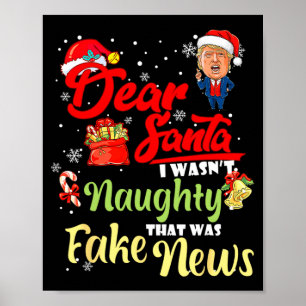 Kerstmis Trump Beste Kerstman Valse Nieuws Grappig Poster