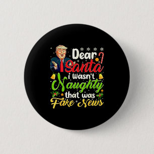 Kerstmis Trump Beste Kerstman Valse Nieuws Grappig Ronde Button 5,7 Cm