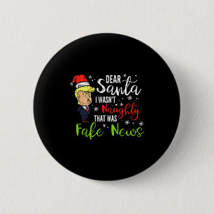 Kerstmis Trump Beste Kerstman Valse Nieuws Grappig Ronde Button 5,7 Cm