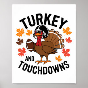 Kerstmis Turkije en touchdowns voetbalspeler 2 Poster