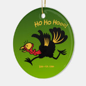 Kerstmis Turkije loopt weg! Keramisch Ornament (Links)