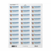 Kerstmis Turkse Van Kat Retourlabels Etiket (Full Sheet)
