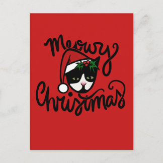 Kerstmis Tuxedo Kat Briefkaart