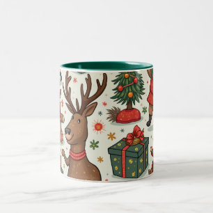 Kerstmis Tweekleurige Koffiemok