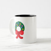 Kerstmis Tweekleurige Koffiemok (Voorkant links)
