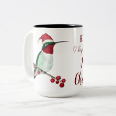 Kerstmis Tweekleurige Koffiemok (Voorkant links)