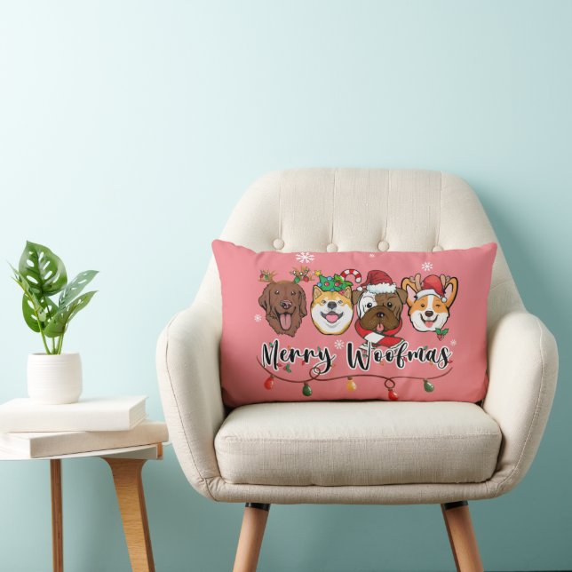 Kerstmis Typografie Kussen (Stoel)