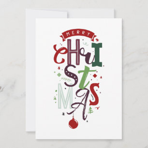 Kerstmis typografie niet-foto Kerstmis Vakantie Feestdagenkaart