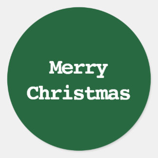 Kerstmis typografie ronde sticker