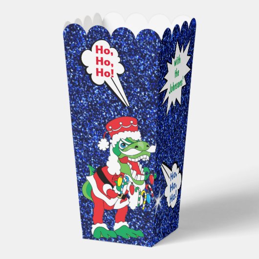 Kerstmis TySantaSaurus Rex Favor Boxen Bedankdoosjes (Voorkant)