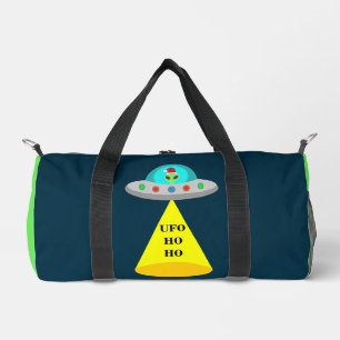 Kerstmis UFO Ho Ho Alien vliegende schotel Plunjezak