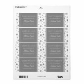 Kerstmis Uit de Keuken van Etiketten Grijze Sneeuw (Full Sheet)