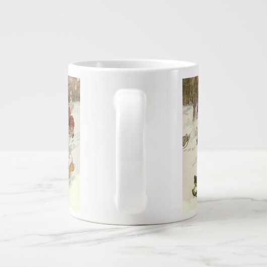 Kerstmis uit grootmoeders tijd, Victoriaanse kinde Extra Grote Beker (Achterkant)