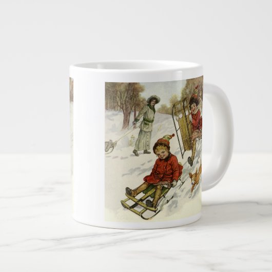 Kerstmis uit grootmoeders tijd, Victoriaanse kinde Extra Grote Beker (Voorkant rechts)