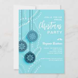 Kerstmis uitnodigen Party kaart met QR Code