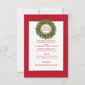 Kerstmis, Uitnodiging, Kerstmis op rood Kaart (Achterkant)