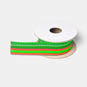 Kerstmis unieke artistieke groene rood gestreept lint