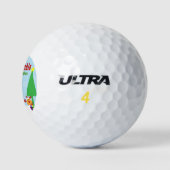 Kerstmis Vakantie Aangepast Toernooi Golfballen (Logo)
