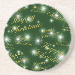 Kerstmis, vakantie, gelukkig, Kerstmis, jaar, nieu Zandsteen Onderzetter