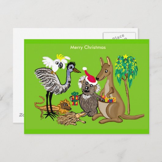 Kerstmis van Aussie Feestdagenkaart (Voorkant / Achterkant)