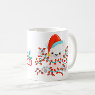 Kerstmis van baby ijsbeer koffiemok