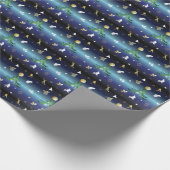 Kerstmis van Basketball Player Cadeaupapier (Hoek)