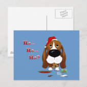 Kerstmis van Basset Hound Feestdagenkaart (Voorkant / Achterkant)