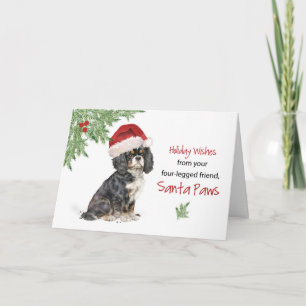 Kerstmis van Cavalier King Charles Spaniel Hond Kaart