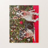 Kerstmis van Chihuahua Legpuzzel (Verticaal)