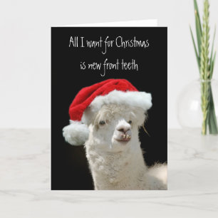 Kerstmis van de alpaca feestdagen kaart