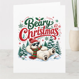 Kerstmis van de beer kaart