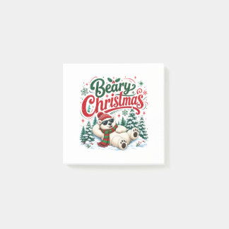 Kerstmis van de beer post-it® notes
