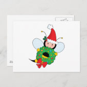 Kerstmis van de bij feestdagenkaart (Voorkant / Achterkant)